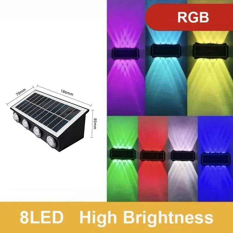 Solar LED Outdoor Wall Light – IP65 Waterproof Up & Down Glow