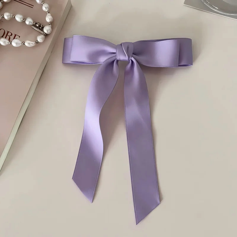 Fashion Cute Fabric Hair Bow Hairpin Women Ribbon Clips Headwear