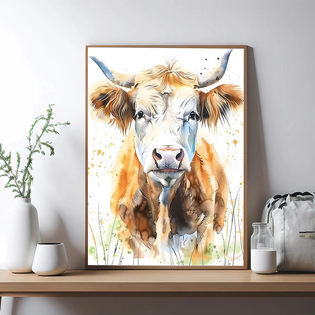 Farmhouse Horse Highland Cow Sheep Canvas Wall Art Print Canvas Wall Art Peaceful Pleasures Health and Wellness