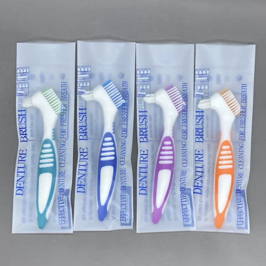 Double-Sided Denture Cleaning Brush | Denture Care Tool Denture Cleaning Brush Peaceful Pleasures Health and Wellness