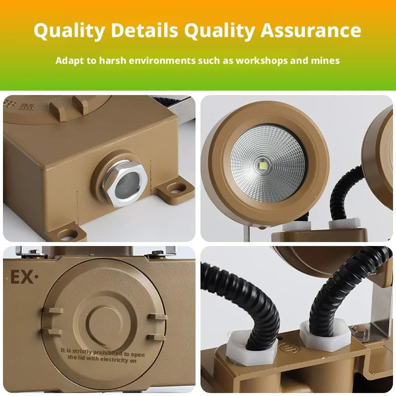 2-in-1 LED Explosion-Proof Emergency Light | Dual Head IP65