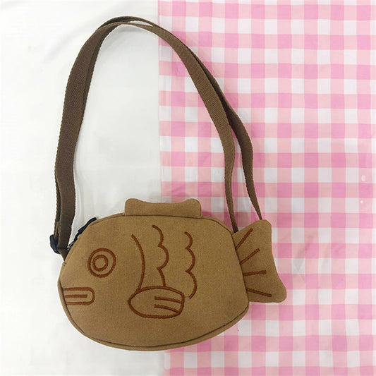 Kawaii Ugly Cute Fish Crossbody Bag Exquisite Creative Sling Bag Crossbody Purse for Daily Use & Gift Peaceful Pleasures Health and Wellness