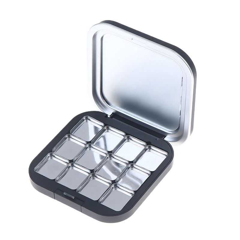Magnetic Empty Makeup Palette Matte Black with Mirror & Pans