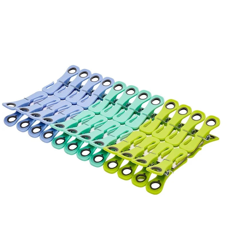 24-Pack Plastic Clothespins with Storage Box | Non-Slip Clips