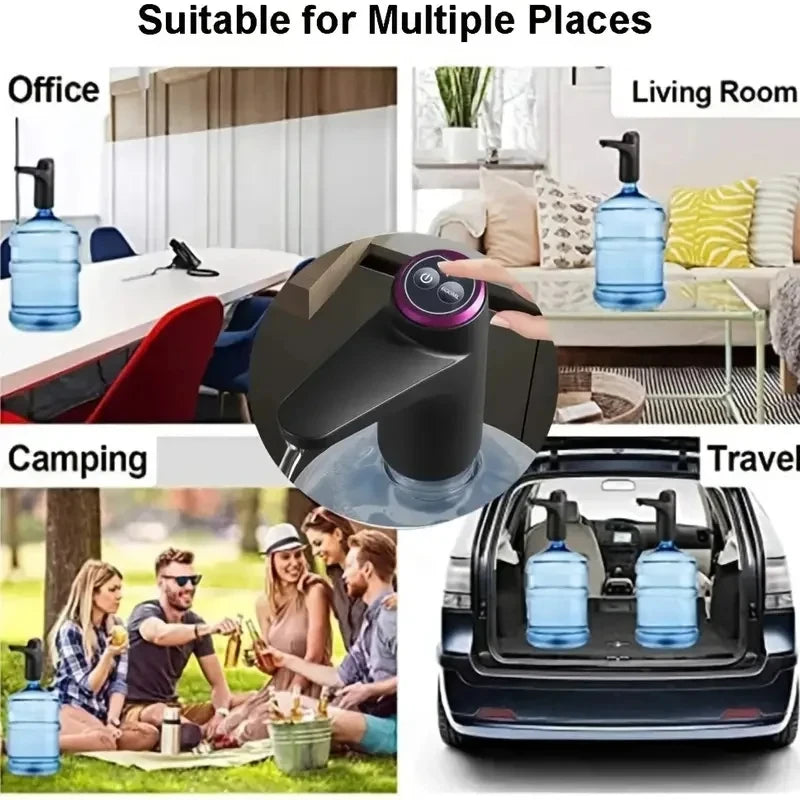 Portable 5-Gallon Water Dispenser with USB Charging Automatic Electric Pump for Home Office Outdoor Use Peaceful Pleasures Health and Wellness