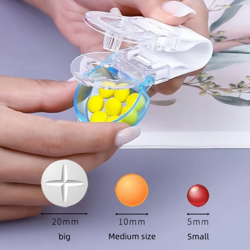 Portable Pill Crusher & Medicine Storage Box | Travel Organizer