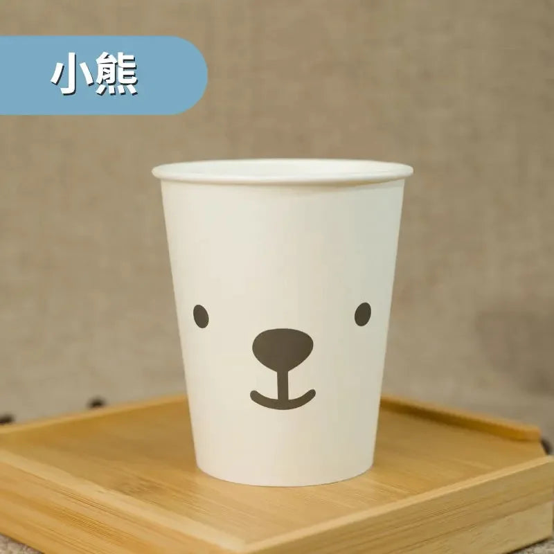 Hot 50pcs Disposable Cartoon Cute Cups White Thicken Durable Cups for Cold Drinks Household Party Office Coffee Cup LIUYING Peaceful Pleasures Health and Wellness A 50pcs