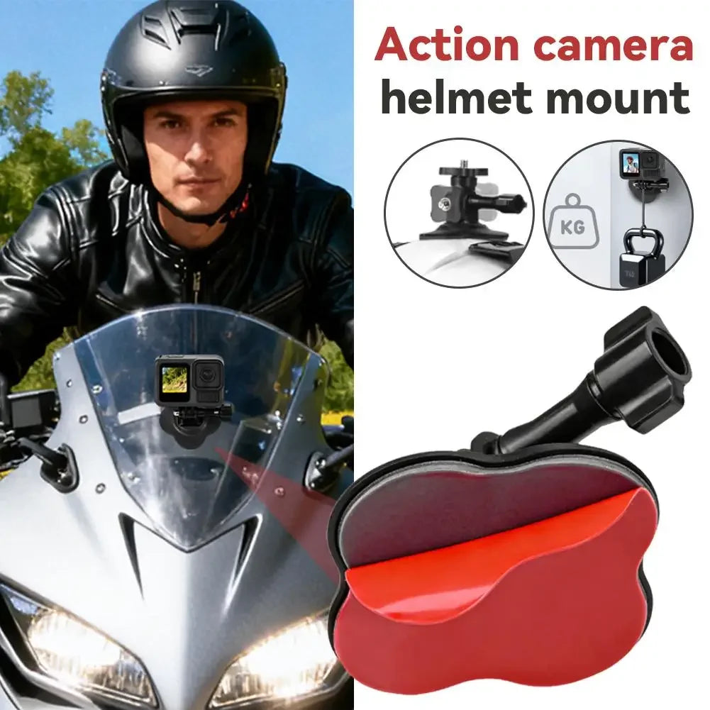 Flexible Motorcycle Helmet Mount Adapter, Adhesive Fixed Base for DJI OSMO Pocket 3 / GoPro, Sports Camera Accessories Peaceful Pleasures Health and Wellness