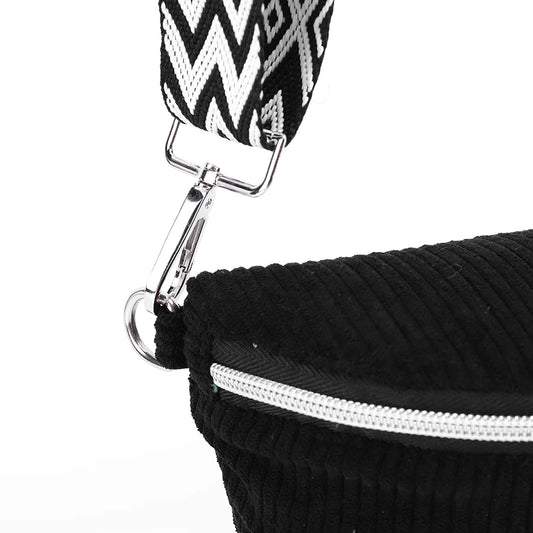 Corduroy Crossbody Bag – Adjustable Fanny Pack for Travel Crossbody Fanny Pack Peaceful Pleasures Health and Wellness