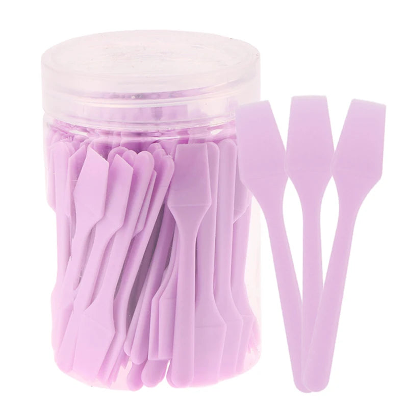 Disposable Mini Spatulas 100 Pcs | Makeup Applicator Sticks