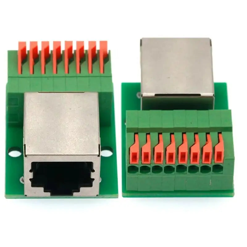 Data Adapter Board Female Socket Guide Rail Installation Terminals Connector RJ45 Network Port Terminal Block Welding Free Peaceful Pleasures Health and Wellness
