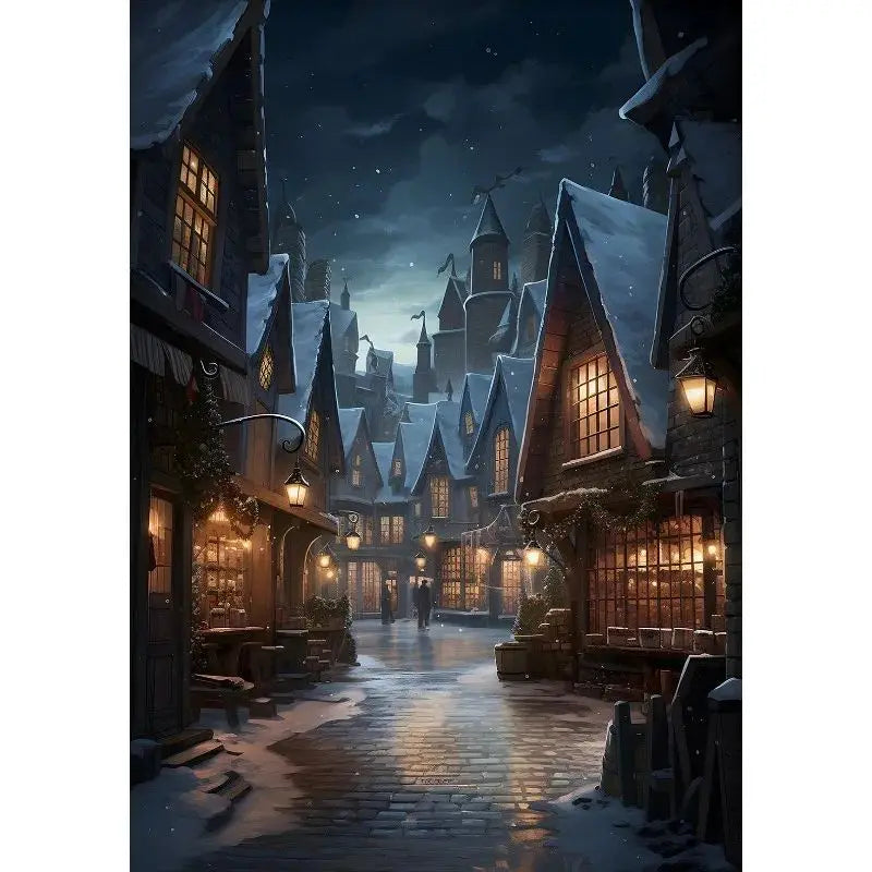 Magical Wizard Castle Canvas Wall Art | Fantasy Witchcraft Poster Canvas Wall Art Peaceful Pleasures Health and Wellness 16 20x30cm Unframed