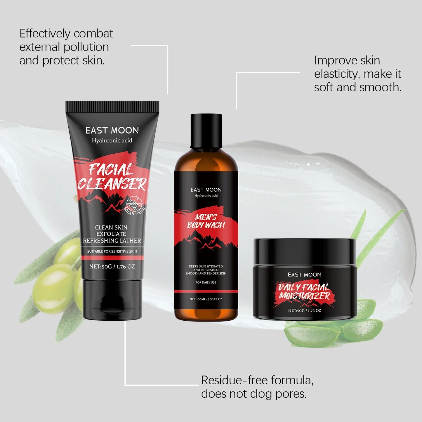 Men's Bath Skincare Set Multi-Purpose Cleansing Moisturizing for Face Body Christmas Gift Birthday Gift Set Gift for Husband Peaceful Pleasures Health and Wellness