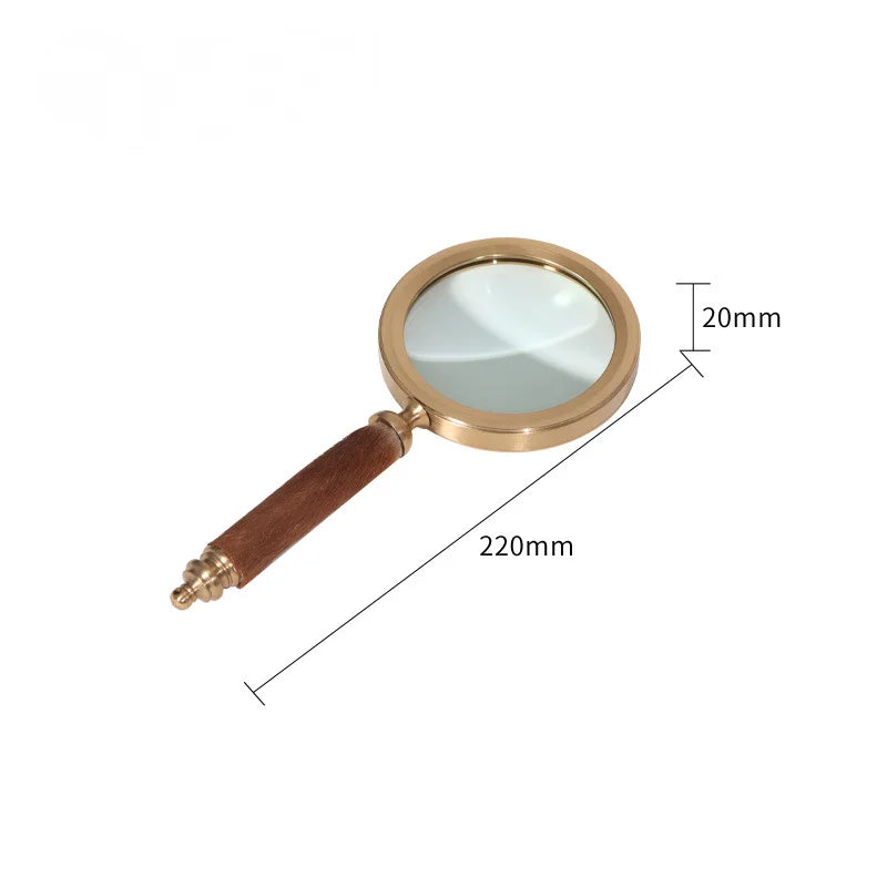 Horse Hair Decoration, Antique Bronze Magnifying Glass, Home Sample Room Decoration, Office Decoration Peaceful Pleasures Health and Wellness