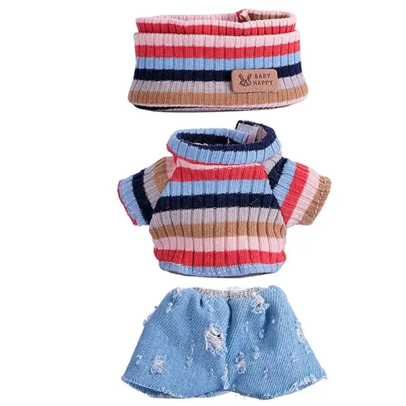 17cm Doll Sweater Pants Hat Set | 1/12 Scale Fashion Outfit