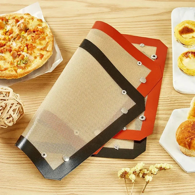 Silicone Baking Mat & Oven Liner – Non-Stick, Leakproof, Anti-Slip, Reusable for Cookies, Macarons & Pizza