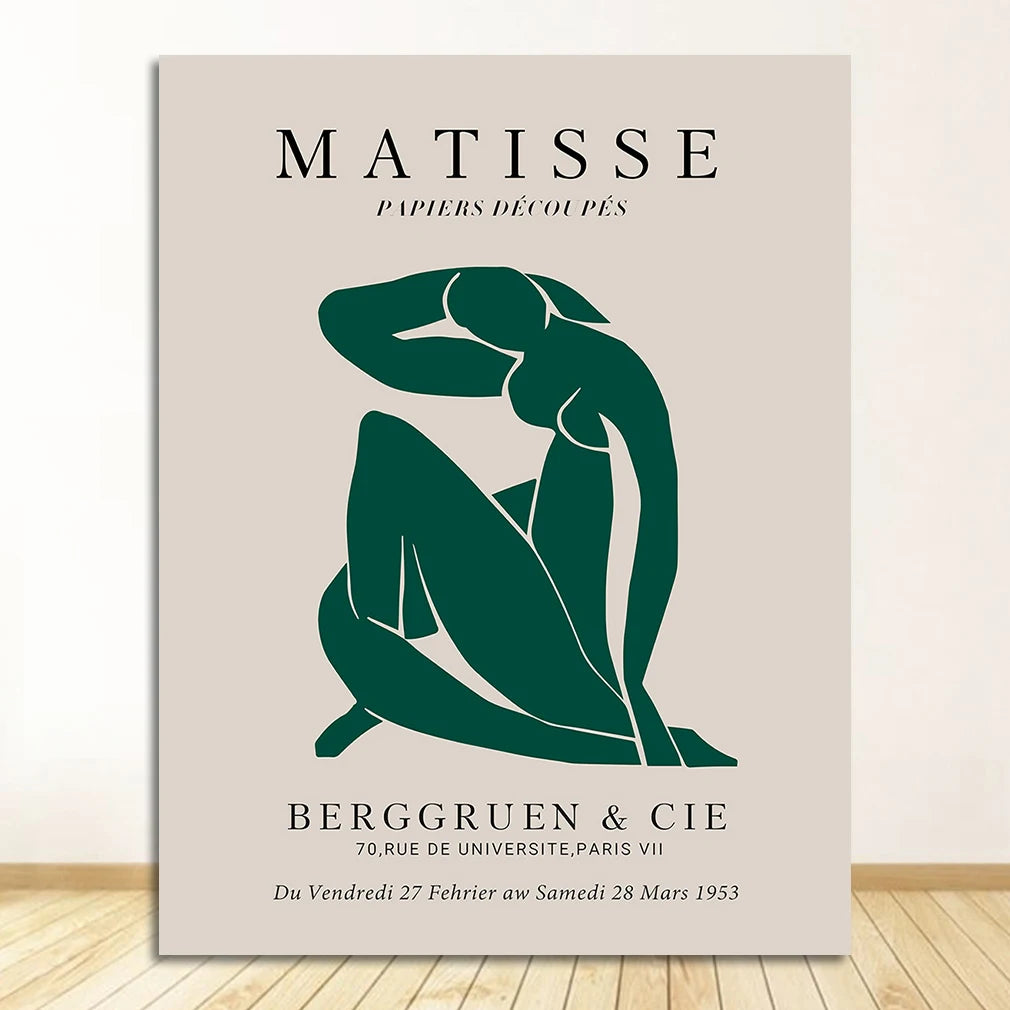 Henri Matisse Blues Abstract Canvas Wall Art | Unframed Poster