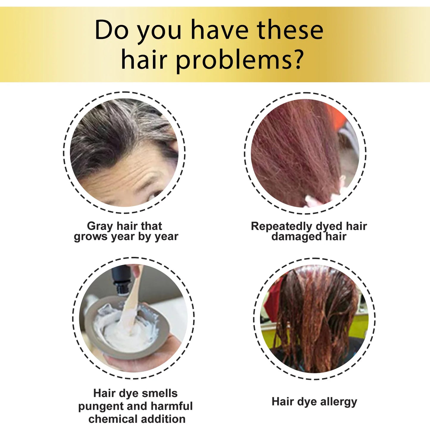EELHOE Natural Plant Hair Dye Shampoo Foam, 10 Pcs/Box Hair Dye Peaceful Pleasures Health and Wellness