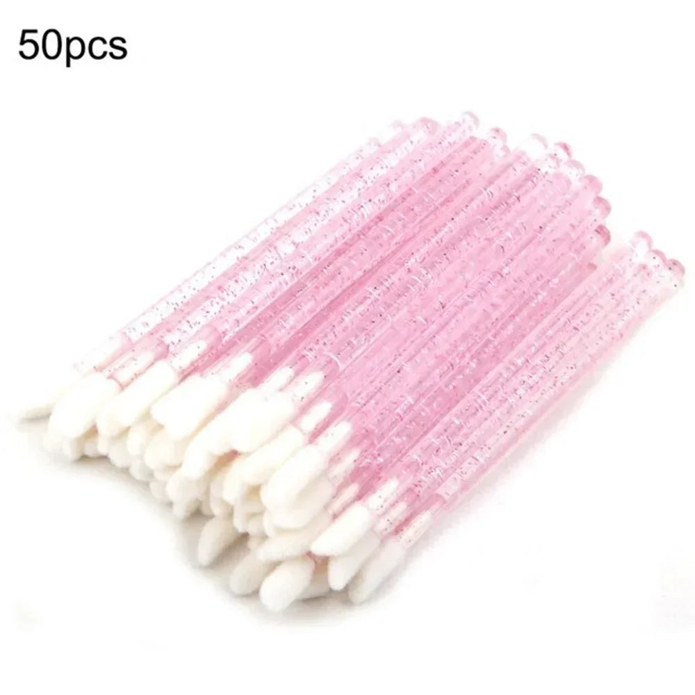 Disposable Eyelash Wands, Replaceable Eyebrow Brush, 50pcs Reusable, Dust - proof, Sparkling Broken Diamond Bottom Eyelash Brush Peaceful Pleasures Health and Wellness