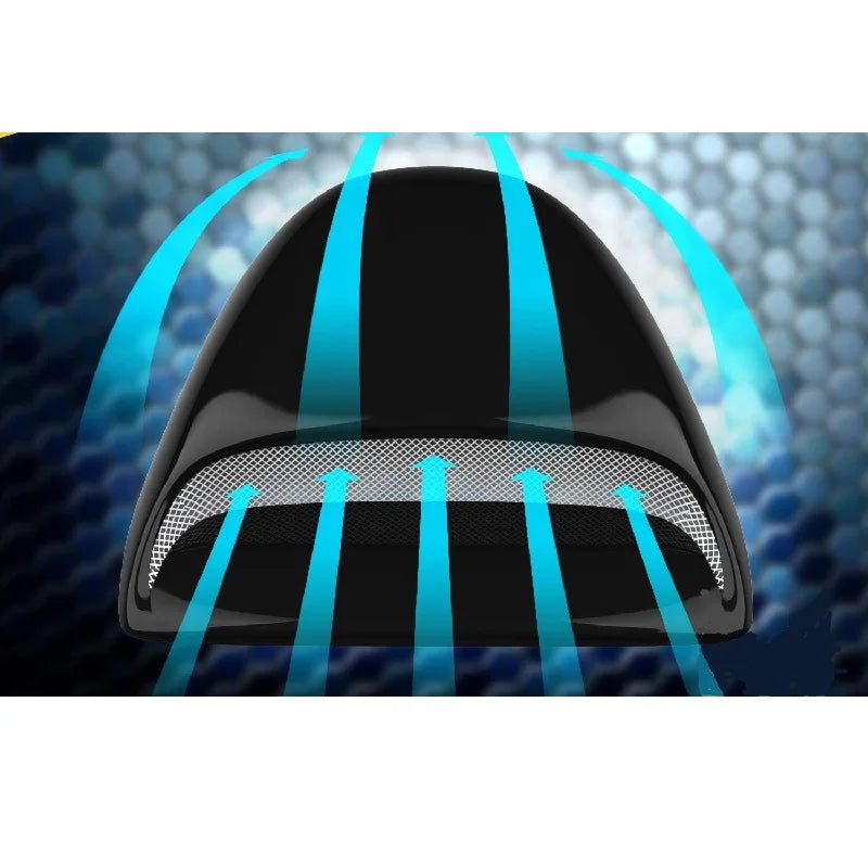 Gloss Black Racing Hood Scoop Vent Cover | Universal Fit ABS