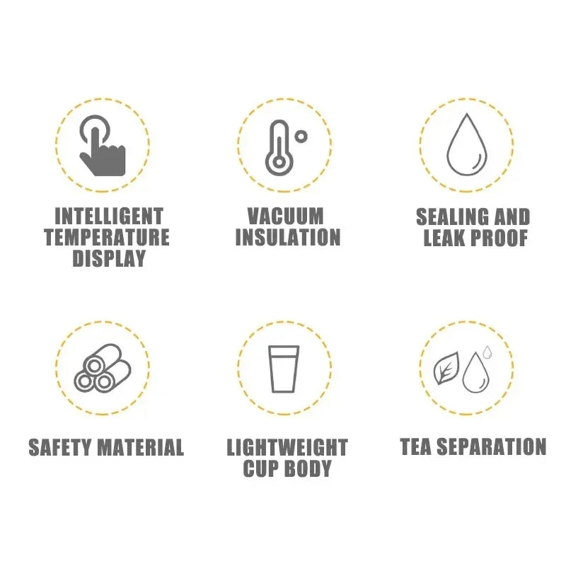 Temperature Display Thermos Cup Thermos Stainless Steel 200ml Gift Mini Pocket Cup Drinkware Kitchen Dining Bar Home Smeg Bottle Peaceful Pleasures Health and Wellness