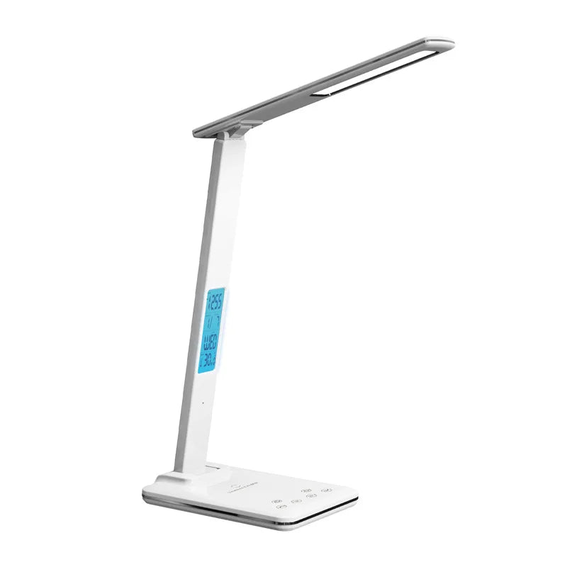 Student-specific eye-protecting desk lamp, multi-functional LED lamp, desktop lamp, smart wireless charging reading desk lamp Peaceful Pleasures Health and Wellness WHITE 11-15W