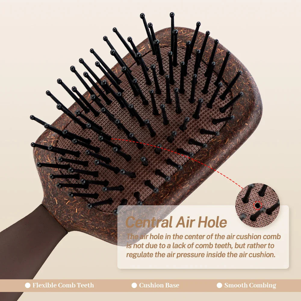 Wood Air Cushion Hair Brush & Scalp Massage Comb | Anti-Static
