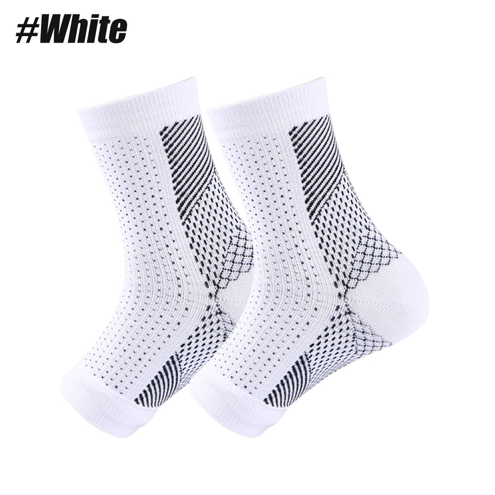 Soothe Socks Neuropathy Pain Relief | Ankle Compression Sleeve Ankle Compression Sleeve Peaceful Pleasures Health and Wellness White S/M