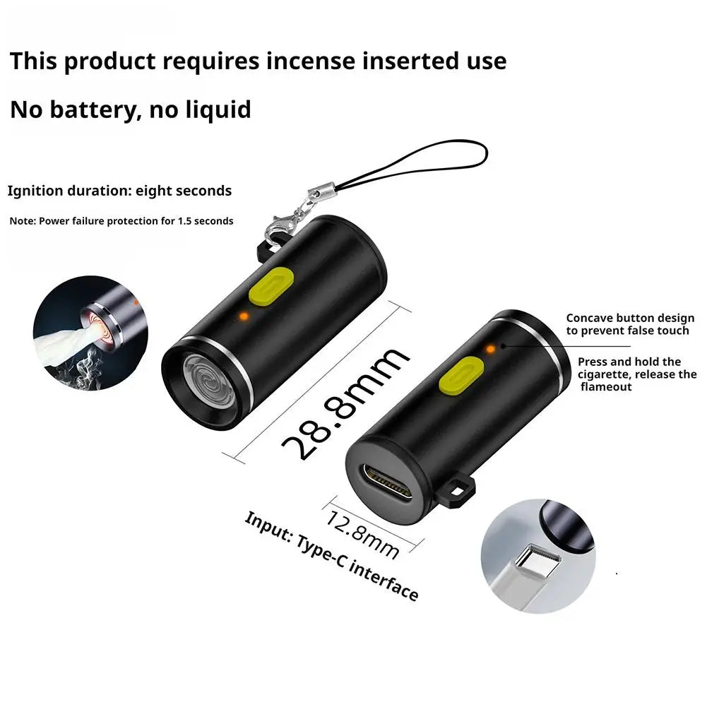 Mini USB-C Electric Lighter | Flameless Windproof Travel