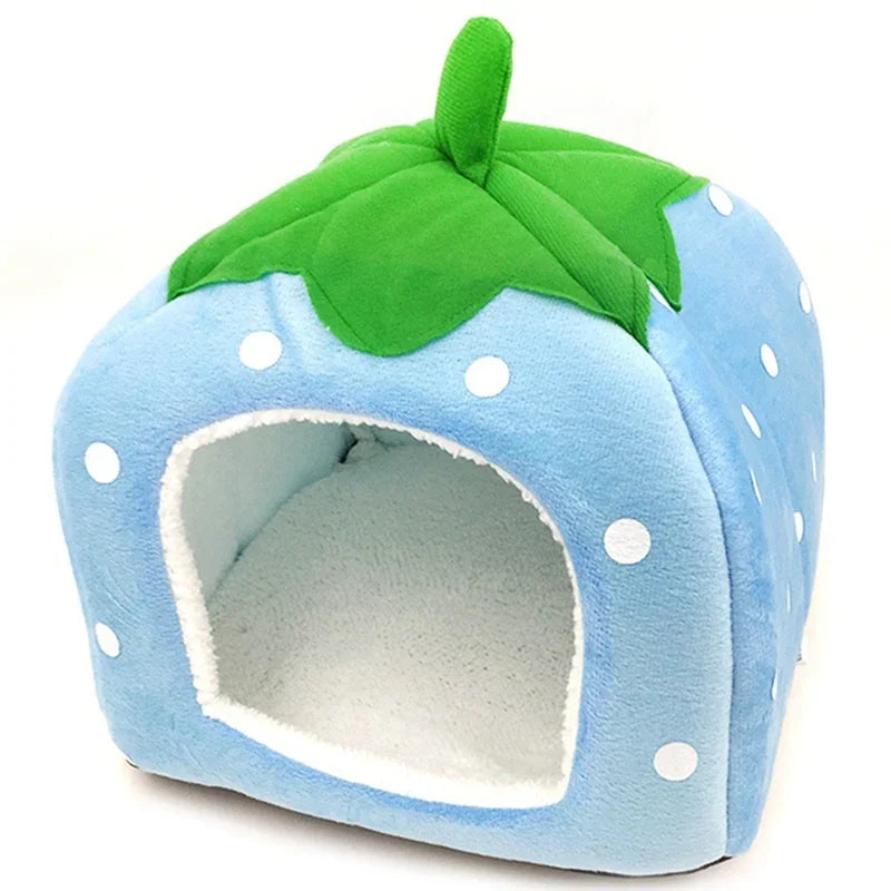 Strawberry Hamster House | Guinea Pig Hideout Cozy Cotton Hut
