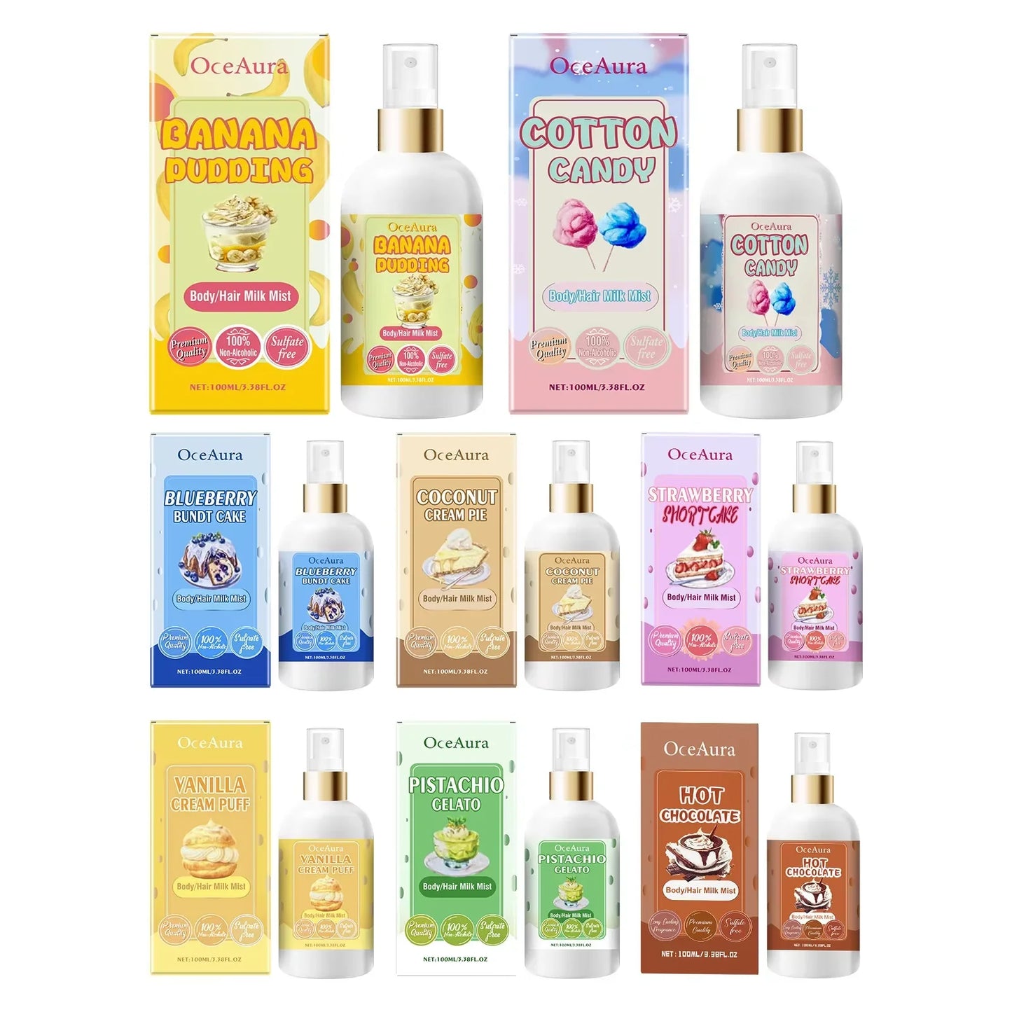 OceAura Body & Hair Mist – Moisturizing Firming Spray 100ml