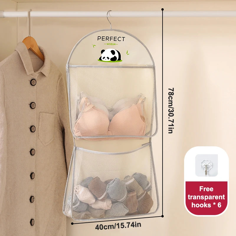 Breathable Mesh Hanging Storage Bag – 1/2/3 Layer Organizer