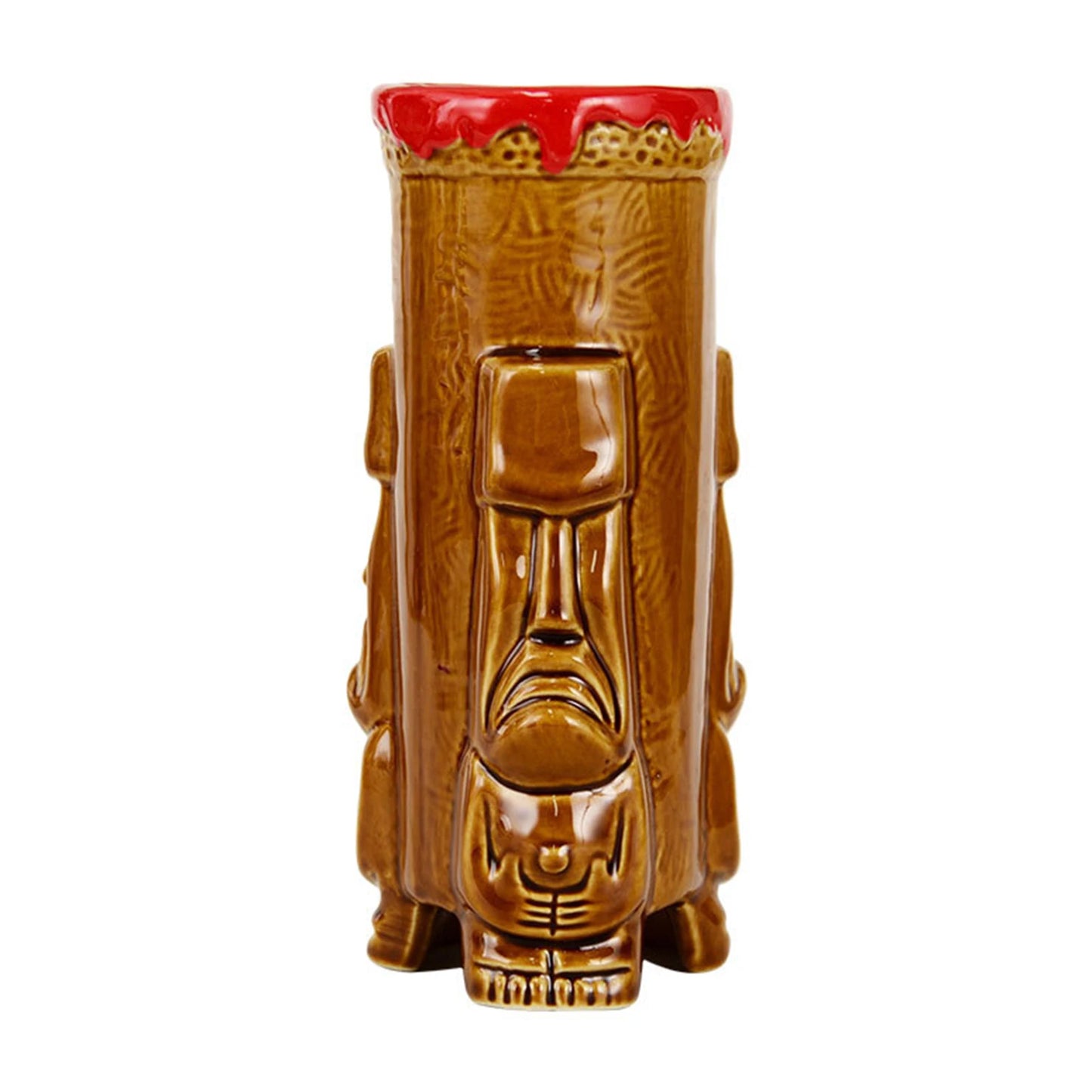 Hawaiian Cocktail Cups Creative Style Ceramic Mug Beer Beverage Tiki Mug Wine Mug Bar Tools Home Bar Party Drinkware Cups Peaceful Pleasures Health and Wellness W 500ML