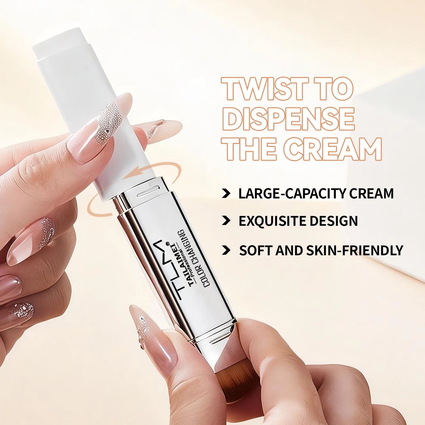 Tlm Color Changing Foundation Stick with SPF 15 Peaceful Pleasures Health and Wellness