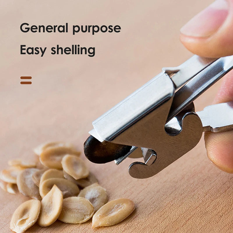 Stainless Steel Seed Peeler & Nut Sheller Tool | Dual Chuck