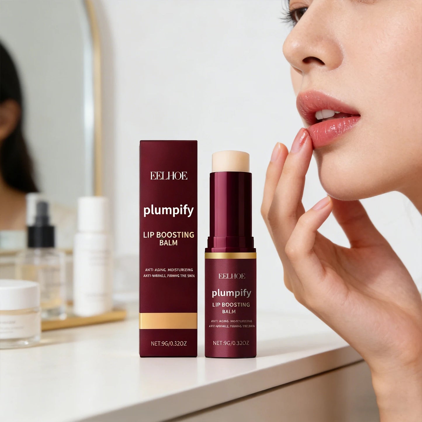 Lip Boosting Balm Moisturizing Softening Lips Reducing Fine Lines Enhance Lip Gloss Non Sticky Texture Daily Care Plump Lipstick Peaceful Pleasures Health and Wellness
