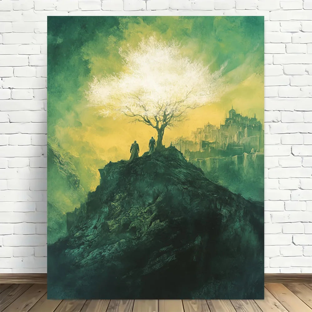 Enchanted Forest Fantasy Landscape Canvas Wall Art | Unframed