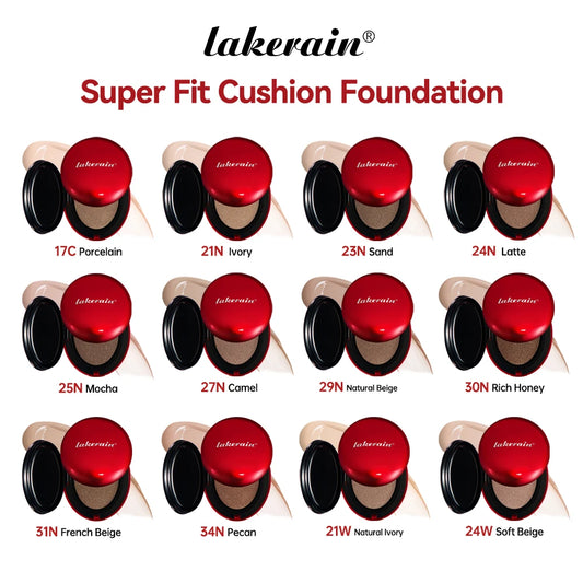 Sunscreen Cushion Foundation Fit Cushion Foundation Full Coverage Waterproof Long-lasting Concealer Long-lasting Korean Makeup Peaceful Pleasures Health and Wellness