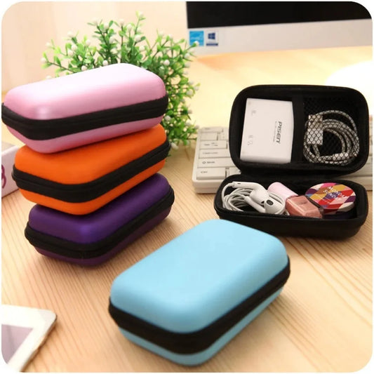 Portable EVA Zipper Bag for Cables, Charger & USB Travel Case Cable Organizer Pouch Peaceful Pleasures Health and Wellness