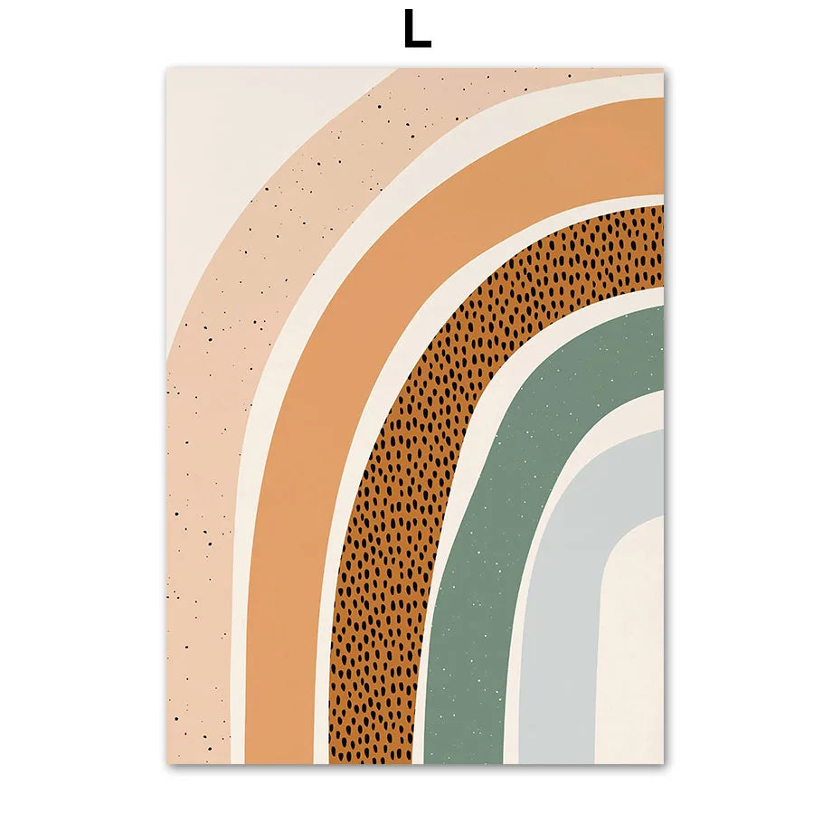 Colorful Fashion Girl Tiger Rainbow Leaves Wall Art Canvas Print Painting Abstract Poster Pictures for Living Room Home Deco Peaceful Pleasures Health and Wellness L 50x70cm Unframed