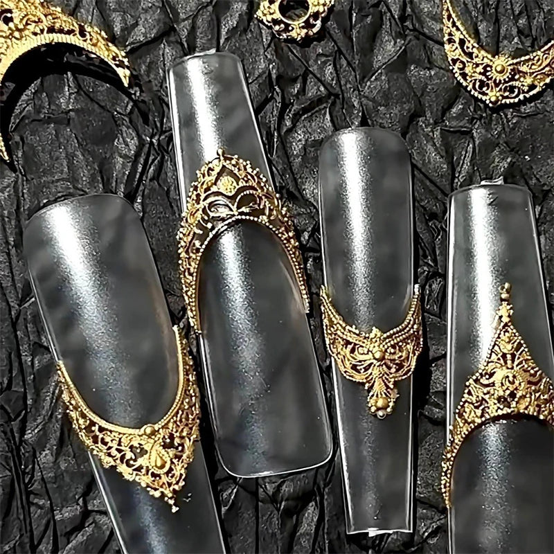 Nail Mold Silicone Retro Pattern Nail Art Decorations Baroque Style Relief Design Nail Art Template Stereoscopic Manicure Tools Peaceful Pleasures Health and Wellness