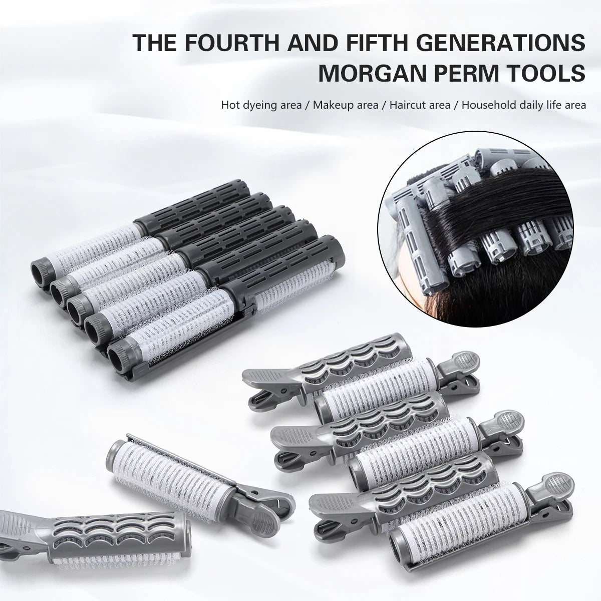 Salon Perm Rods No Heat Durable Hairdressing Styling Non Slip Morgan Perm Curler Clips For Long Short Hair Salon Home Barber Peaceful Pleasures Health and Wellness