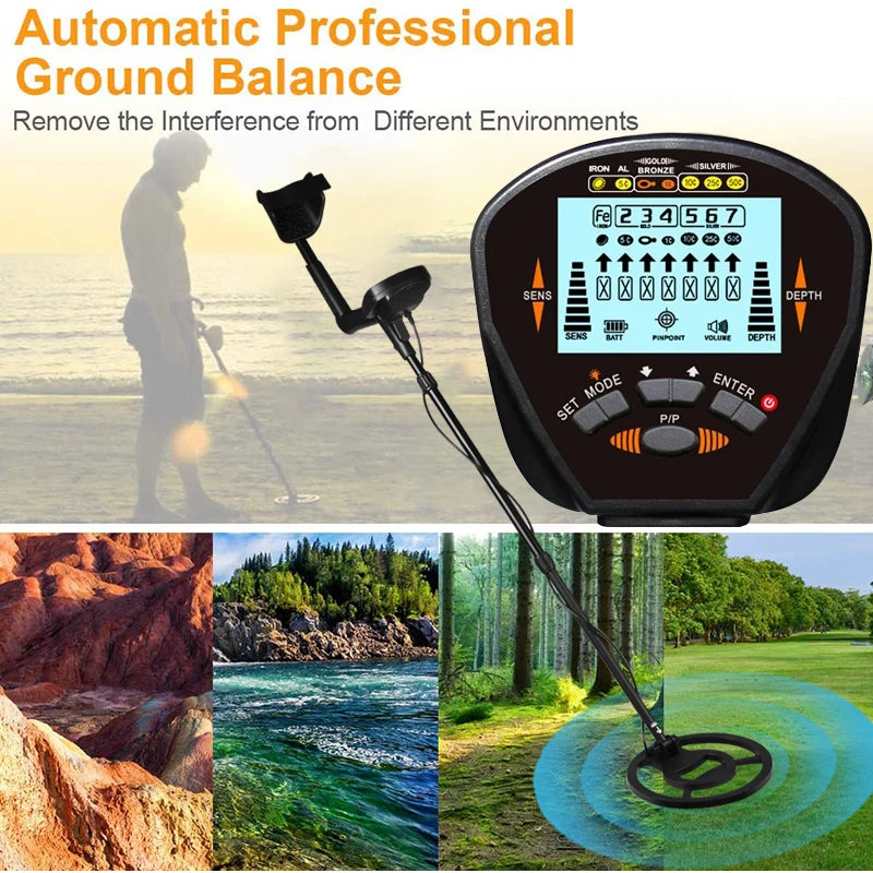MD830 Metal Detector Underground Depth 2m Scanner Search High Precision Gold Detector Treasure Hunter Detecting Pinpointer Peaceful Pleasures Health and Wellness
