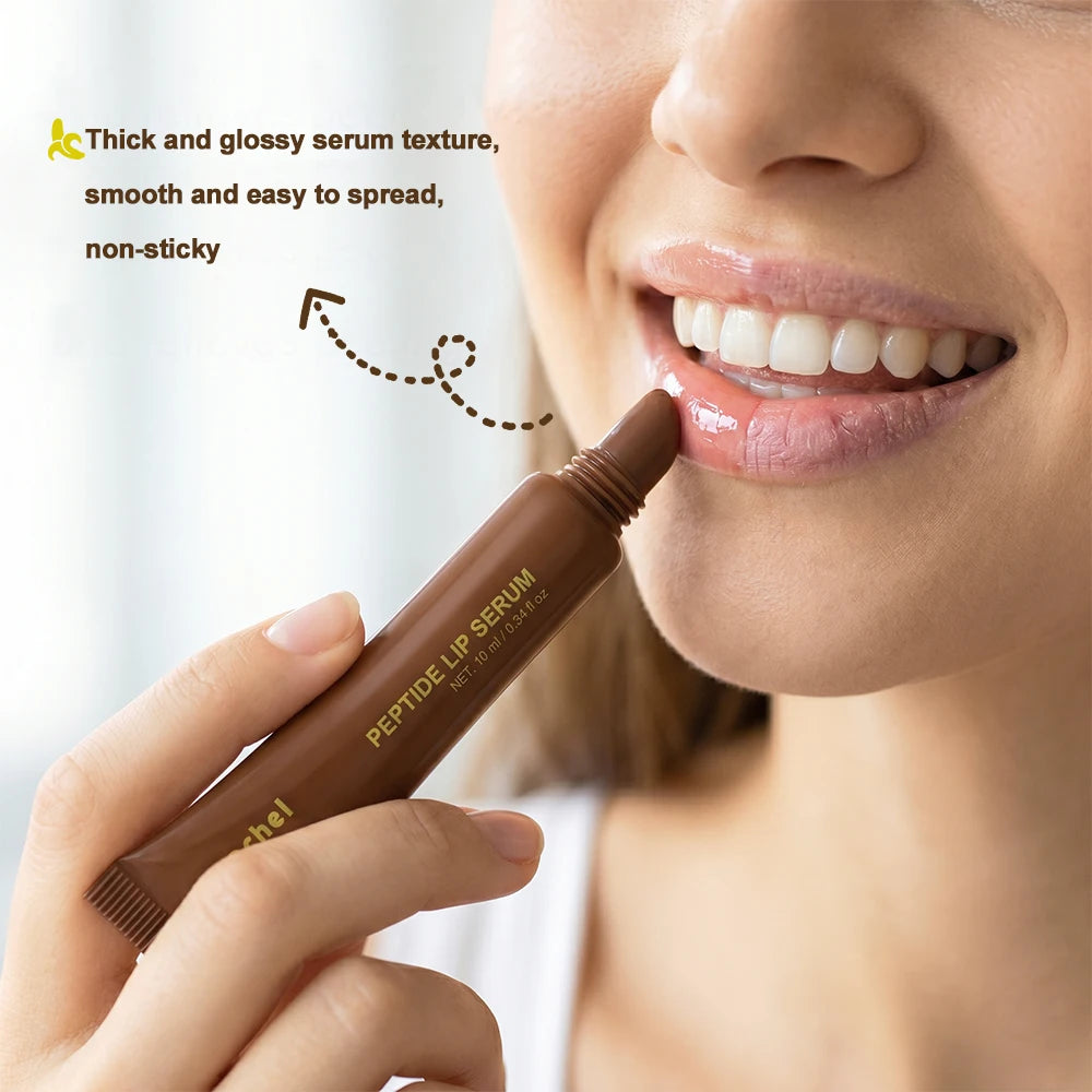 Caramel Banana Flavoured Peptide Lip Balm Instant Deep Hydration Smooth Fine Lines High Gloss Lip Finish Banana Peptide Lip Balm Peaceful Pleasures Health and Wellness