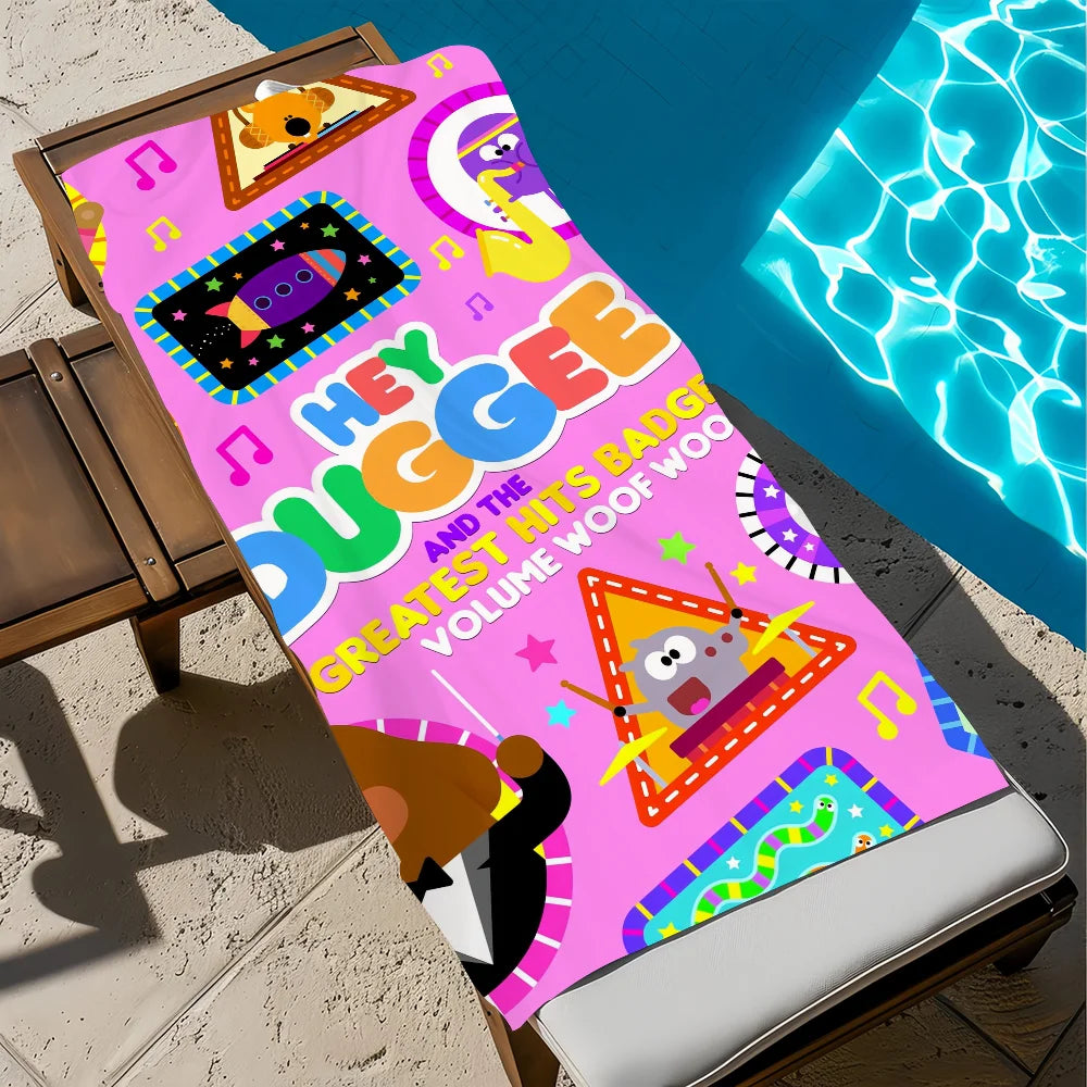 Hey Duggee Quick-Dry Beach Towel | Soft Anime Microfiber Towel Anime Beach Towel Peaceful Pleasures Health and Wellness z1 STJ150x200CM