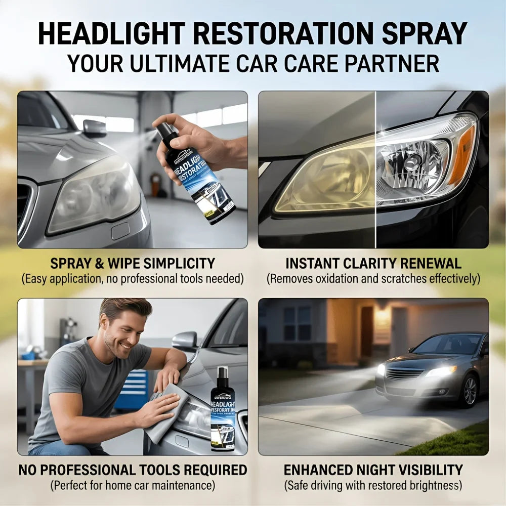 Car Headlight Restore Polish 3.5oz – Removes Yellowing & Haze