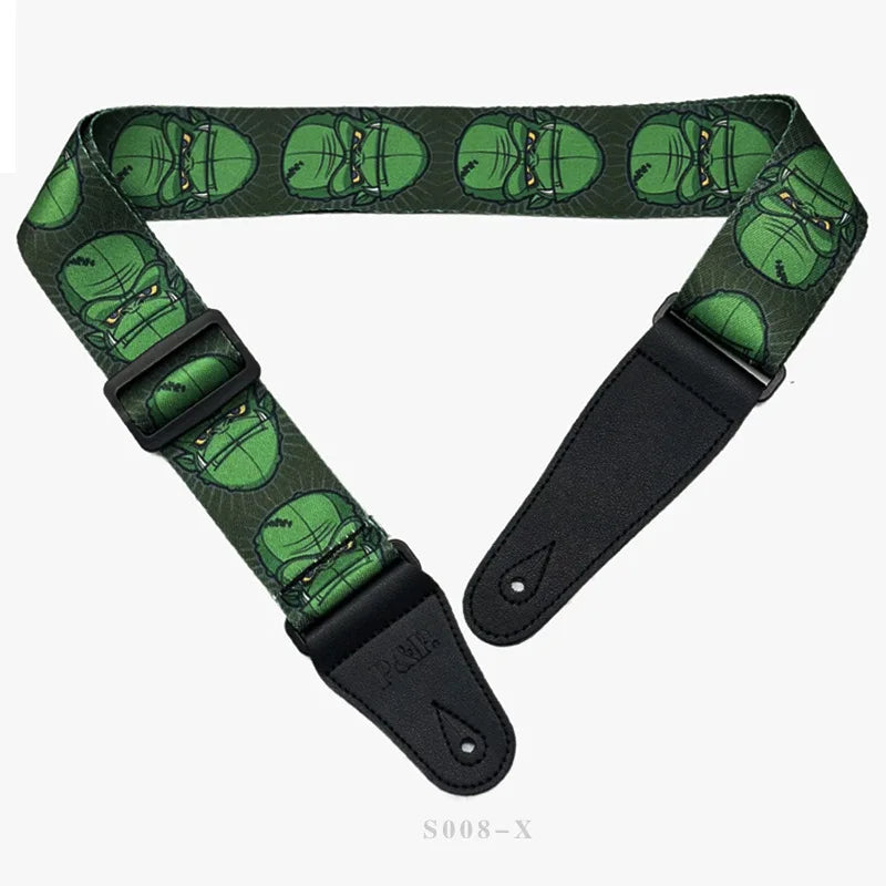 PP Guitar Strap Electric Wood Heat Transfer Musical Instrument Printed