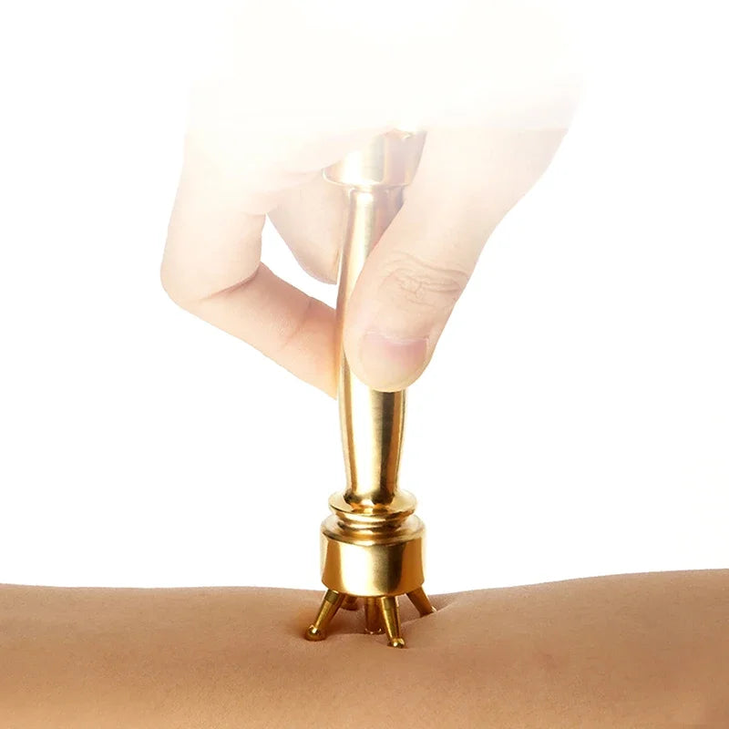 Pure Copper Meridian Massage Stick Trigger Point Body Massager Brass Meridian Scraping Board Muscle Relaxation Acupoint Pres Pen Peaceful Pleasures Health and Wellness
