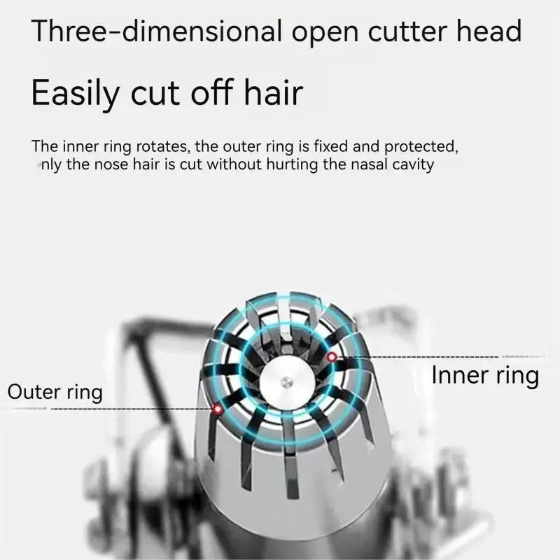Washable Portable Ear Hair Trimmer Cleaning Without Rusting Painless Nose Hair Trimming Men'S Portable Electric Shaver Low Noise Peaceful Pleasures Health and Wellness