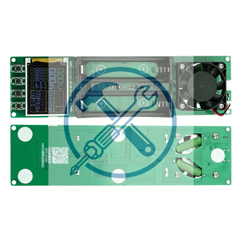 2-Ch 18650 Battery Capacity Tester | MAh MWh & Internal Resistance